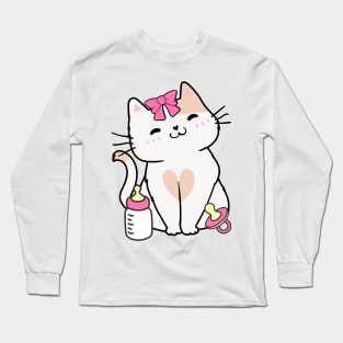 Cute Persian cat is a baby - girl Long Sleeve T-Shirt